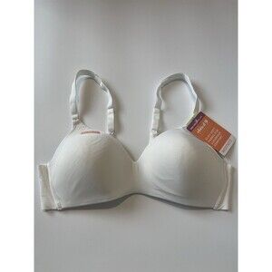 Warners bra 36B white NWT cloud 9 wireless lift Padding